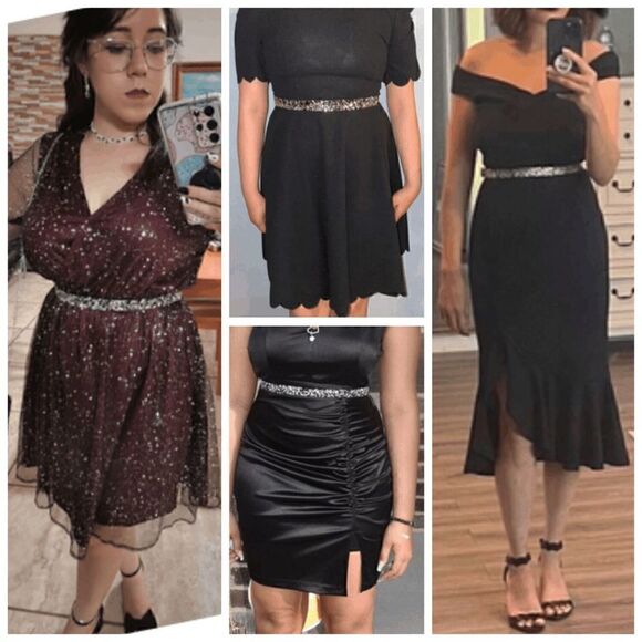 ✨💎 Rhinestone Crystal Decor Sparkly Blingy Elastic Stretchy Belt SIZE L-XL NEW - Picture 7 of 8